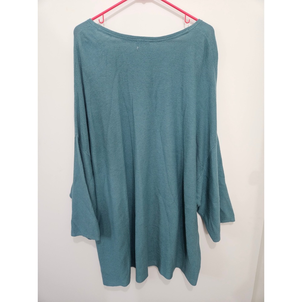 Pure Jill J. Jill Teal Blue V-Neck Cotton Silk Wool Blend Sweater 3X RN97641 - Picture 5 of 5